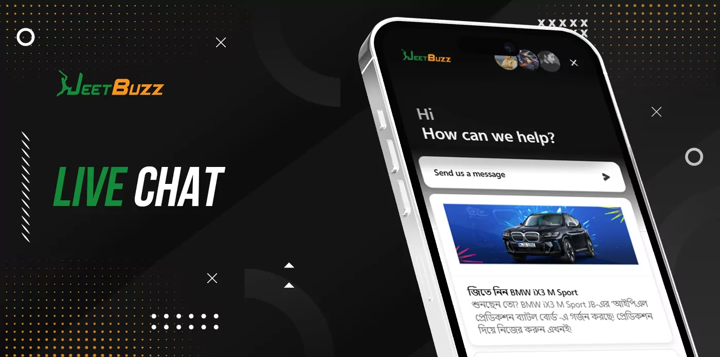 Live chat to communicate with Jeetbuzz support team 