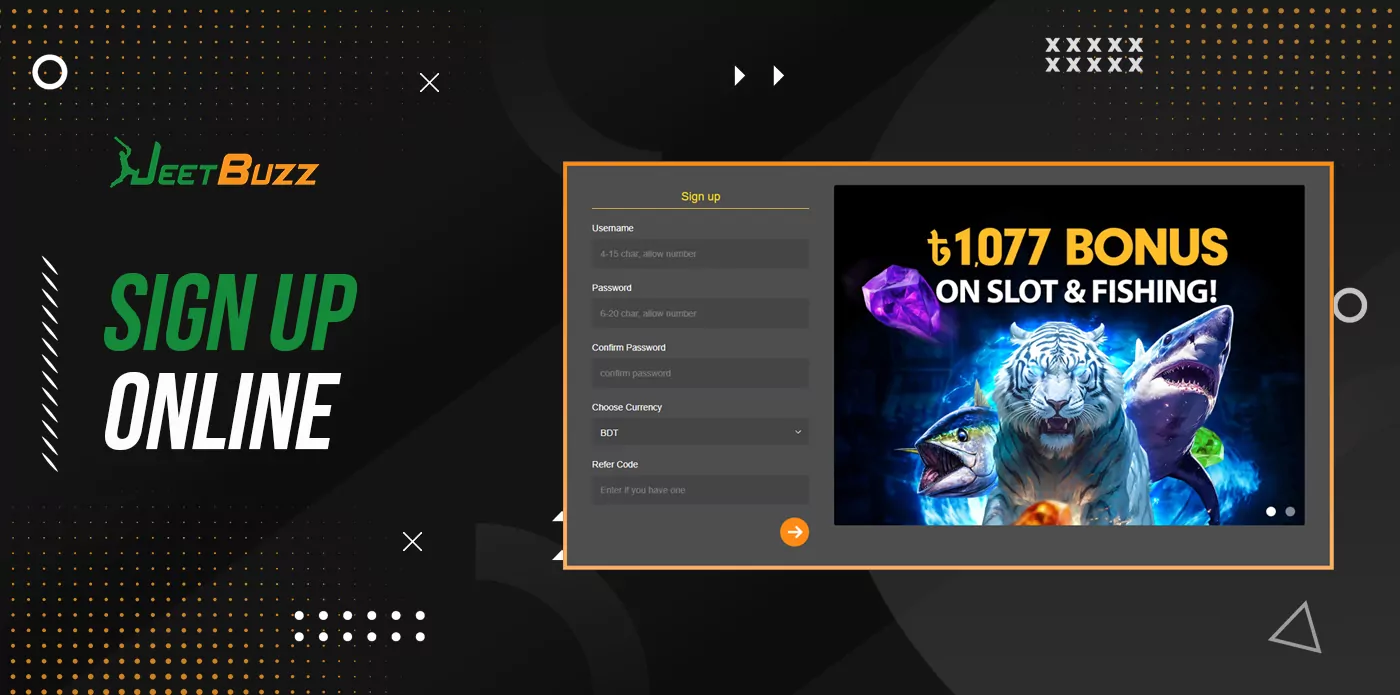 Registration on the online platform Jeetbuzz Bangladesh