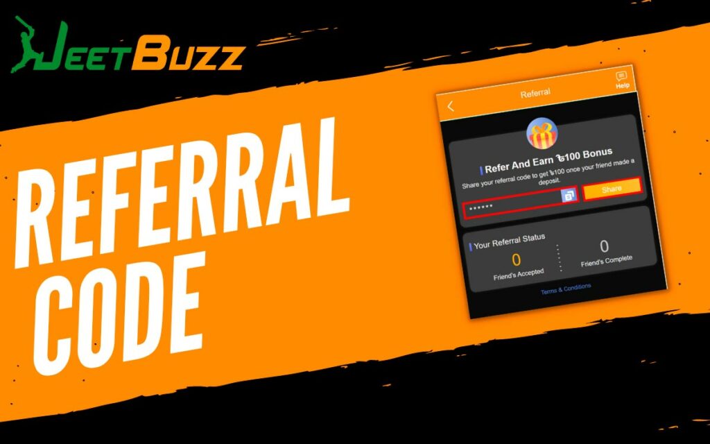 The JeetBuzz Referral Code is a unique identifier